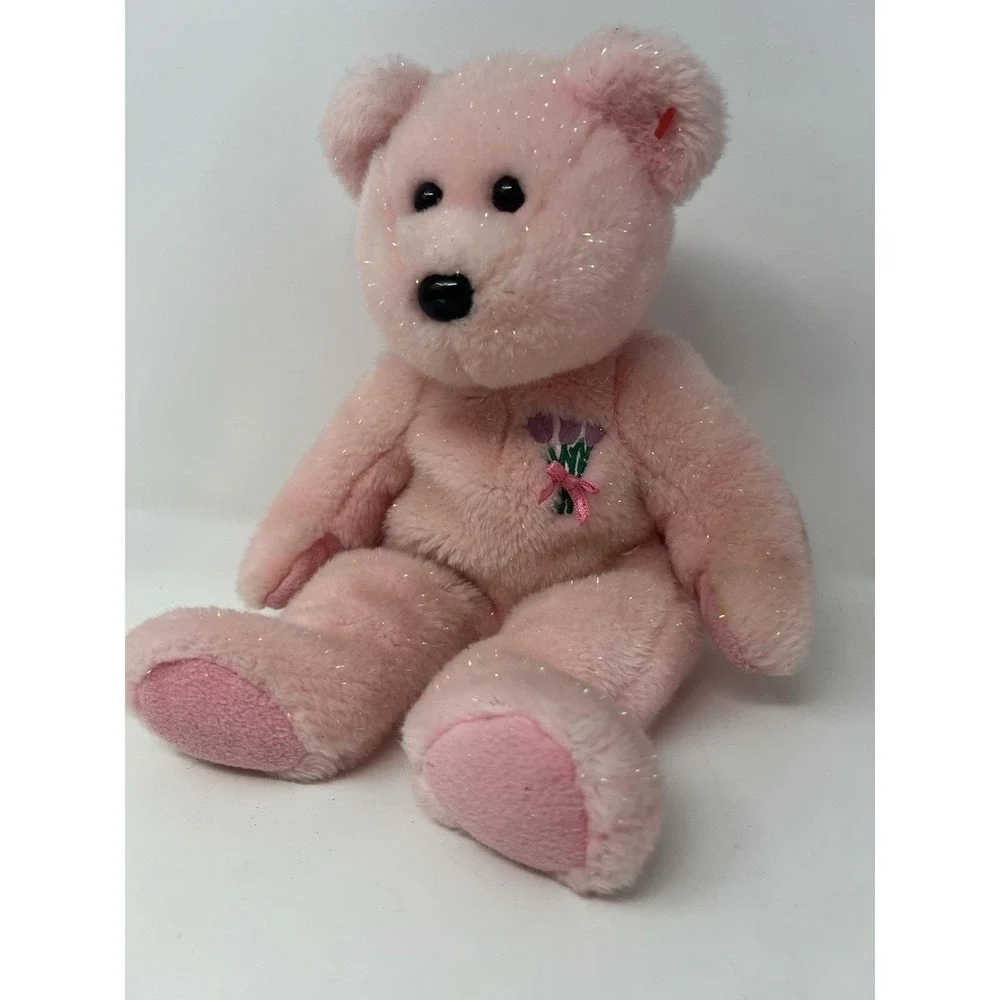 Mum Ty Beanie Baby Mothers Day Pink Teddy Bear No Tag Birthday May 13‎ 2001
